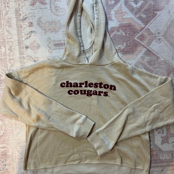 Tops - College of Charleston Cutoff Crop Hoodie Womens Large
